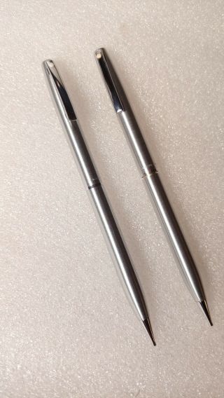 Sheaffer Brushed Chrome White Dot.  9mm Mechanical Pencil Usa
