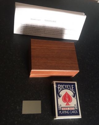 Rare Vintage Wooden Card Magic Trick Toyota Box By Mikame