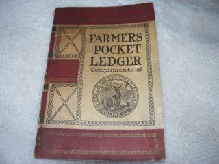 1909 John Deere & Mansur Co.  Farmers Pocket Ledger W.  R.  Bosa Litchfield Illinois