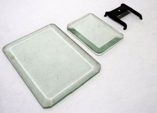 Replacement Beveled Glass Panels & Holder For Royal 10 Typewriter