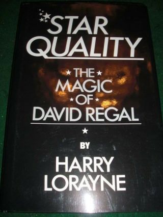 Star Quality - The Magic Of David Regal - Harry Lorayne - Hard To Find