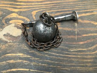 Handmade Mace Ball Chain Medieval Primitive Display 40” 3lbs