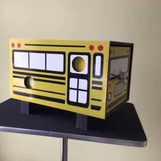 Drawer Box Deluxe School Bus Stage Show Prop Doves Rabbits