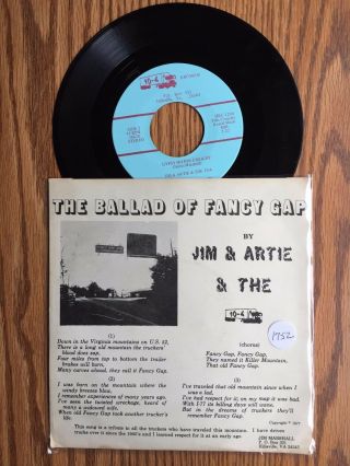 The Ballad Of Fancy Gap 1977 45 Rpm Record Item 1752 - 20