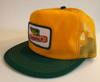 VTG DEKALB SEED PATCH FLYING CORN TRUCKER MESH CAP HAT K - PRODUCTS - MADE IN USA 2