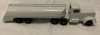 Ralstoy Diecast Truck With Rare Style Cab And Tanker Trailer Slight Damage