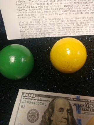Vintage Thayer Magical Mfg.  Co.  No.  716 The Color Changing Billiard Balls 3
