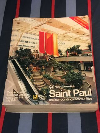 1981 Saint Paul Minnesota Northwestern Bell Telephone Directory Phone Book St.