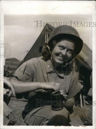 1943 Press Photo American Army Nurse Lt.  Peggy Smith Serving In Sicily