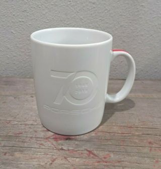 Porsche 70 Year Anniversary 1948 2018 White Ceramic Strip Mug Made In Germany