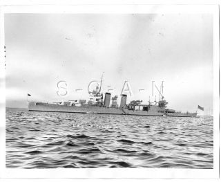 WWII US Large Press Photo - Navy - Heavy Cruiser - CA - USS Tuscola - At Sea - 1939 2