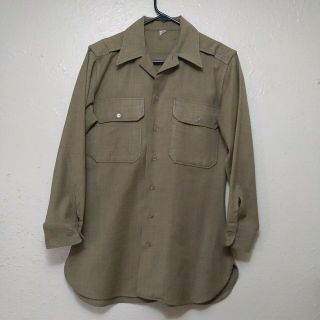 Wwii U.  S Army Wool Shirt With Epaulets 15 - 32 Good Shirt