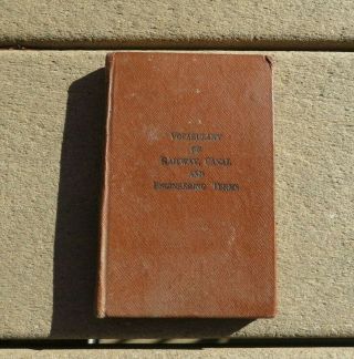Ww2 Us Army Military Vocabulary Of Railway Canal And Engineering Terms Book