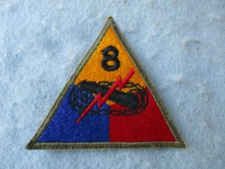 Wwii Us Army Patch 8th Armor Division Thundering Herd Europe Ww2