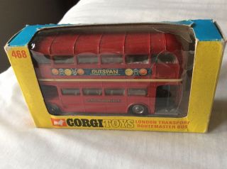 1970 Corgi Toys London Transport Routemaster Bus Box Outspan Oranges Grapefruit
