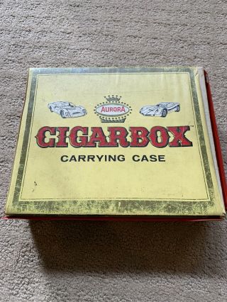 1960s Aurora Cigar Box Carry Case 2 Tier & 8 Vintage Toy Cars (matchbox,  Lesney)