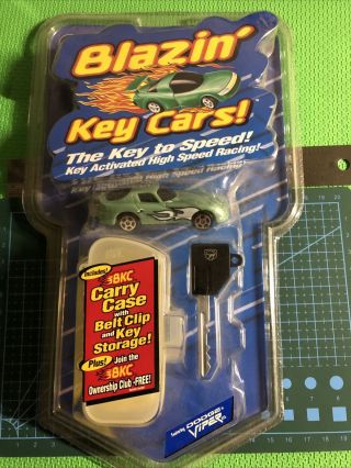 Irwin Toys Blazin Key Cars Red Dodge Viper Carry Case Belt Clip Nip