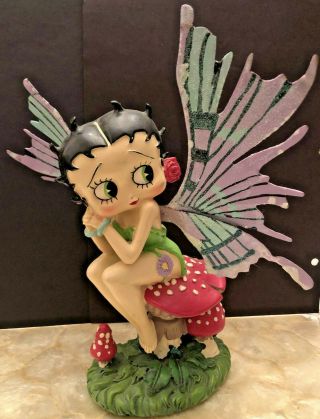 Betty Boop Mushroom Fairy Garden Statue