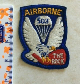 US ARMY 503RD AIRBORNE INFANTRY REGIMENT INF RGT PATCH THE ROCK VETERAN ...