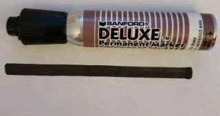 Vintage Sanford Deluxe Permanent Marker Black No.  10000 Smelly Strong Odor Ink 4 "
