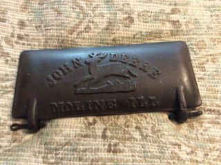 Vintage John Deere Cast Iron Horse Drawn Sickle Bar Mower Tool Box Lid - Z412h