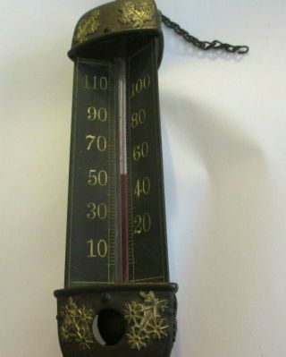Vintage 3 Sided Chandelier Hanging Thermometer Taylor Bros.  1887 3
