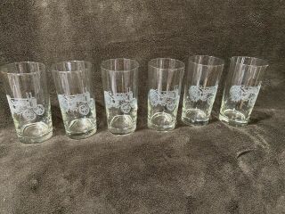 6 Etched Glass Model D John Deere Glasses