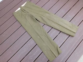 Wwii U.  S.  Army Enlisted Wool Pants Size 32 X 32 Dated 1941