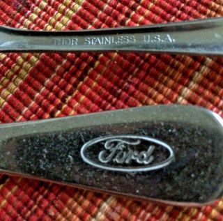 Vintage FORD MOTOR COMPANY UTENSILS cafeteria thor flatware SPOON soup ice cream 2