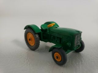 Vintage Lesney Matchbox No.  50 John Deere Tractor Green W/ Gray Wheels