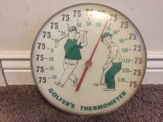 Vintage 12 " Diameter Golfers Thermometer Jumbo Dial The Ohio Thermometer