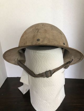 World War 2 Civilian Civil Defense Helmet Fixed Bale With Liner