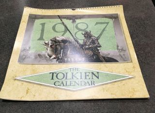 1987 J.  R.  R.  Tolkien Calendar.  Lotr 15 X 13 “ Bound Roger Garland Illustrated