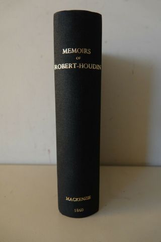 Memoirs Of Robert Houdin By Himself (edited By Mackenzie) (1860) (spine)