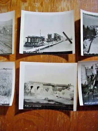 6 WWII GI Snapshot PHOTOS US 5th ARMY ITALY INVASION ID ' d Trucks Railroad Bridge 3