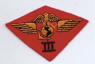 Ww2 Usmc,  Marine Corps Uniform Patch,  3rd Marine Air Wing,  Felt,  No Glow,  D744