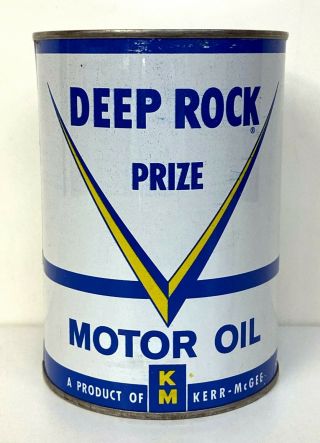 Vintage Deep Rock Prize Motor Oil One Quart Tin Can