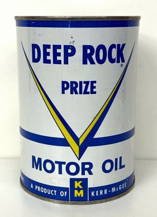 Vintage Deep Rock Prize Motor Oil One Quart Tin Can 2