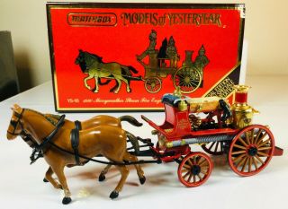 Vintage Models Of Yesteryear Ys - 46 Merryweather Horse Drawn Fire Engine Model