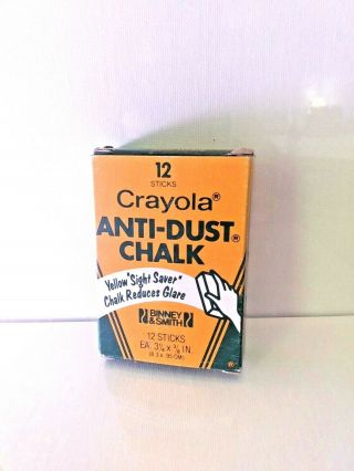 Vintage Binney & Smith Crayola Anti - Dust Chalk 12 Sticks Some