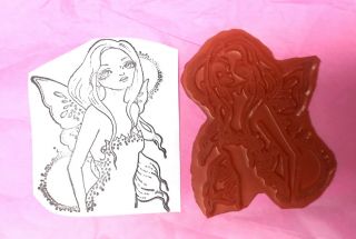Ching - Chou Kuik Butterfly Fairy Rubber Stamp Fae Faerie Fantasy Creatures Unm