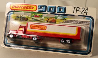 Dte 1978 Card Lesney Matchbox Twin Pack Tp - 24 Red Container Truck Niop