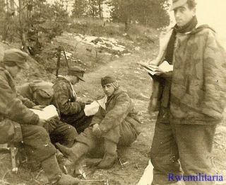 Best Wehrmacht Troops In Camo Parkas At Dug In Position; Russia (1)