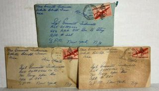 Ww2 Wwii Correspondent Love Letters Between Wife & Soldier Husband Air Mail - B4t