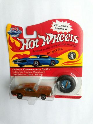 Hot Wheels Vintage Series 2 Custom Mustang Gold 10496 Mattel Redline 1968 - 93