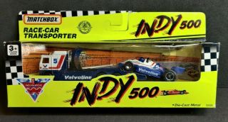 Matchbox Indy 500 Valvoline Race Car Transporter Die Cast