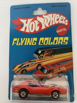 1975,  1997 Hot Wheels Corvette Stingray Red Line No 9241 Fying Colors