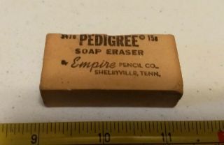 Vintage Pedigree Soap Eraser Empire Pencil Co Shelbyville Tennessee
