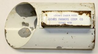 Loomis Farmers Coop Co.  (loomis,  Nebr. ) Advertising Metal Grain Scoop / Farm Barn