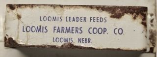 Loomis Farmers COOP Co.  (Loomis,  Nebr. ) Advertising Metal Grain Scoop / Farm Barn 2